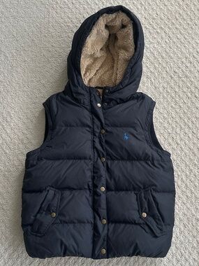 Jack Wills Women's Gilet Duck Down Hooded Puffer Vest Black 10 Outdoor Winter